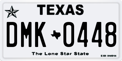 TX license plate DMK0448