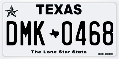 TX license plate DMK0468