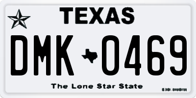 TX license plate DMK0469