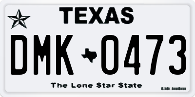 TX license plate DMK0473