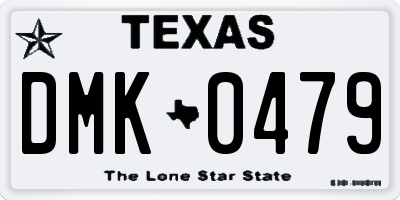 TX license plate DMK0479