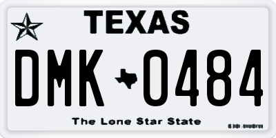 TX license plate DMK0484
