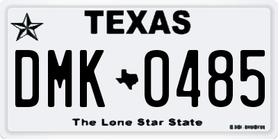 TX license plate DMK0485