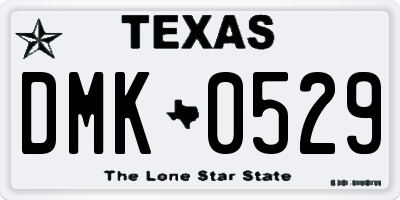 TX license plate DMK0529