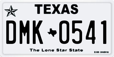 TX license plate DMK0541