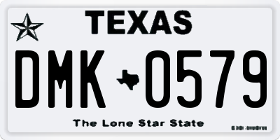 TX license plate DMK0579