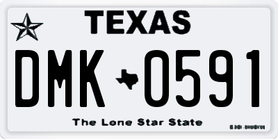 TX license plate DMK0591