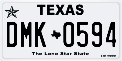 TX license plate DMK0594