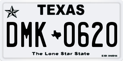 TX license plate DMK0620
