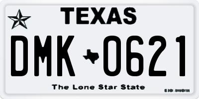 TX license plate DMK0621