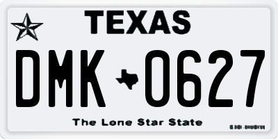 TX license plate DMK0627