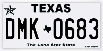 TX license plate DMK0683