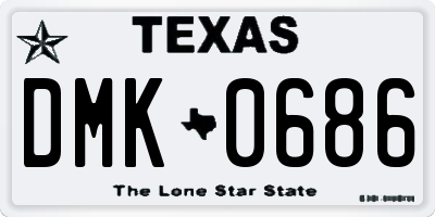 TX license plate DMK0686
