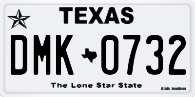 TX license plate DMK0732