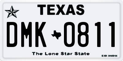 TX license plate DMK0811