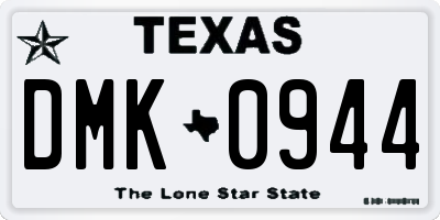 TX license plate DMK0944
