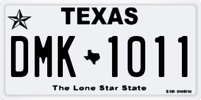 TX license plate DMK1011
