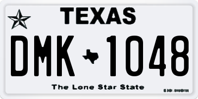 TX license plate DMK1048