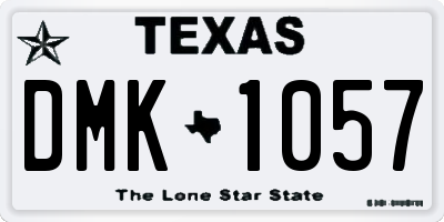 TX license plate DMK1057