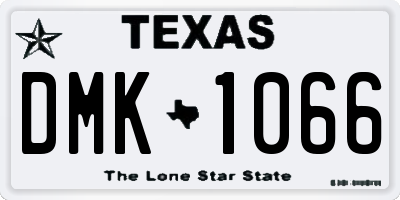 TX license plate DMK1066
