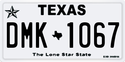 TX license plate DMK1067