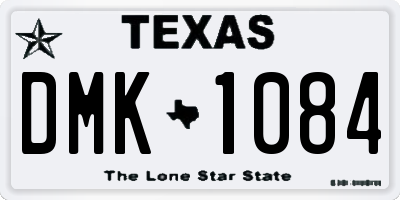 TX license plate DMK1084