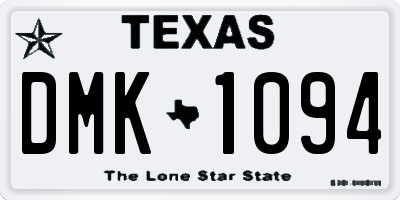 TX license plate DMK1094