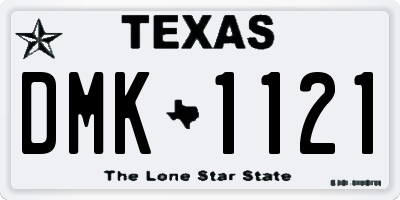 TX license plate DMK1121