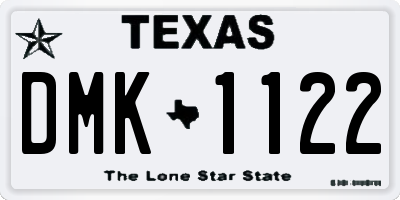 TX license plate DMK1122