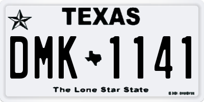 TX license plate DMK1141