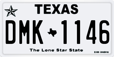 TX license plate DMK1146