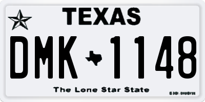 TX license plate DMK1148