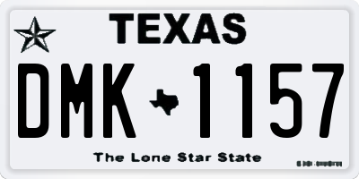 TX license plate DMK1157