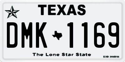 TX license plate DMK1169