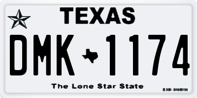 TX license plate DMK1174