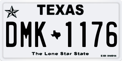 TX license plate DMK1176