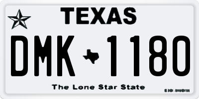 TX license plate DMK1180