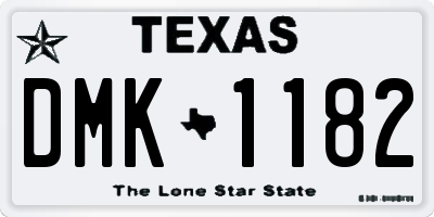 TX license plate DMK1182