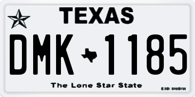 TX license plate DMK1185