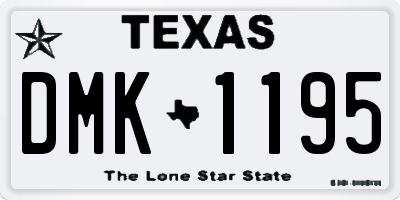 TX license plate DMK1195