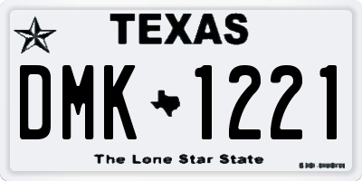 TX license plate DMK1221