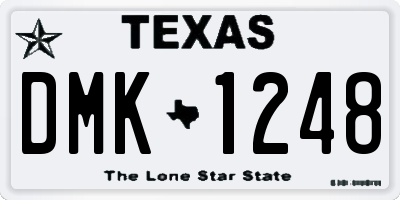 TX license plate DMK1248