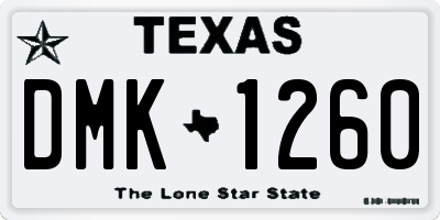 TX license plate DMK1260