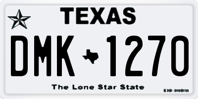 TX license plate DMK1270