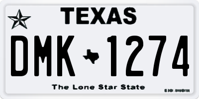 TX license plate DMK1274