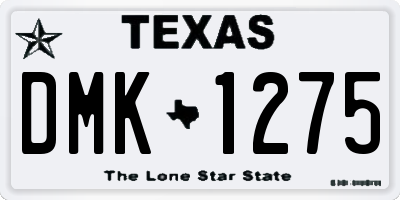 TX license plate DMK1275