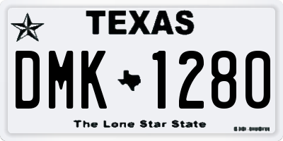 TX license plate DMK1280