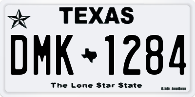 TX license plate DMK1284