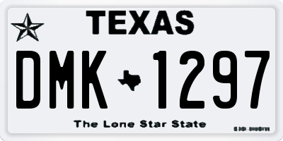 TX license plate DMK1297