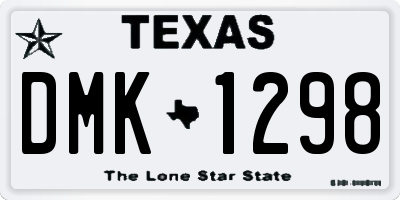 TX license plate DMK1298